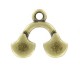Cymbal ™ DQ metal ending Karavos II for Ginko beads - Antique bronze
